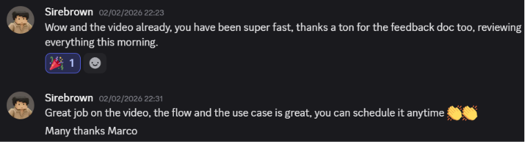 VoxAI: “Great job on the video, the flow and the use case is great”